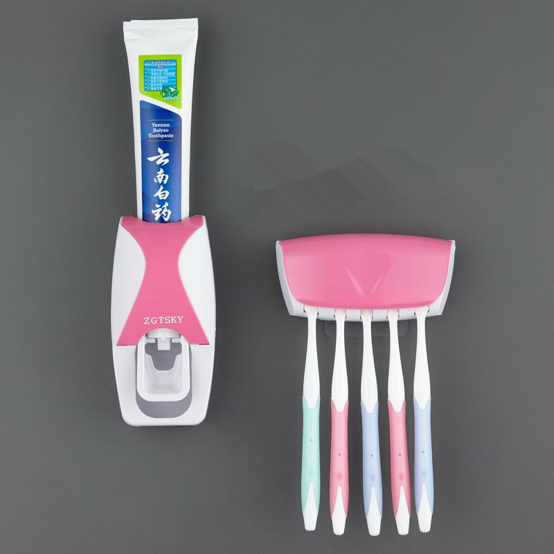 Presse dentifrice automatique sans coup de poing, brosse à dents et dentifrice Bracket de stockage de brosse à dents, extrudeuse, bâton sans marque
