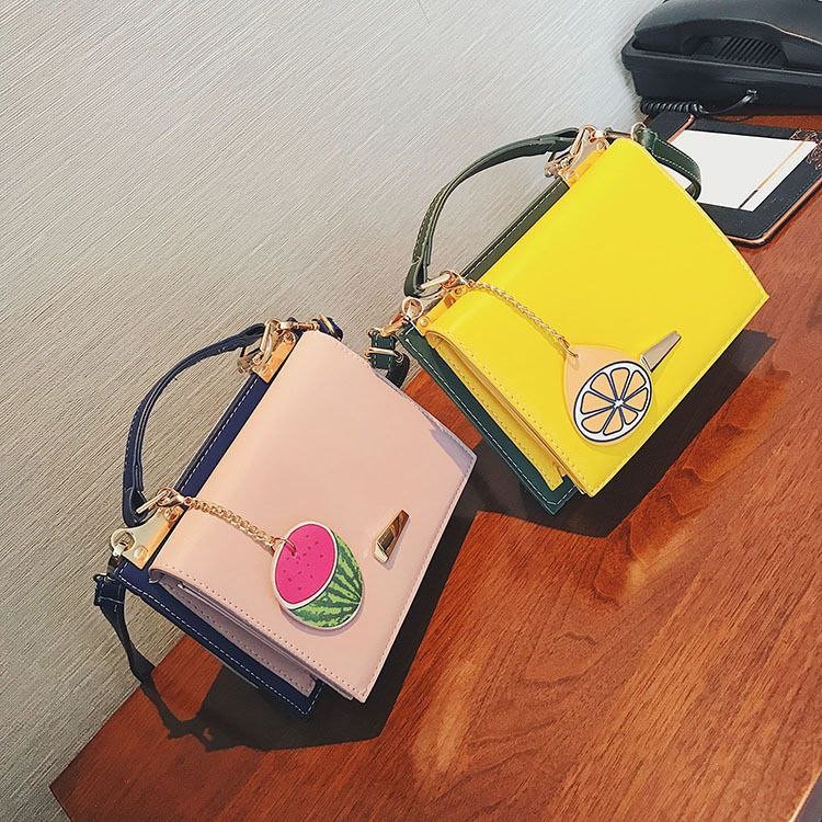 Petit sac double face de couleur contrastée pour femmes à la mode sac à bandoulière