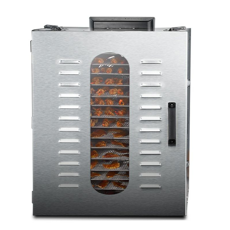 Déshydrateur alimentaire professionnel en acier inoxydable, conçu pour la conservation des aliments par séchage.